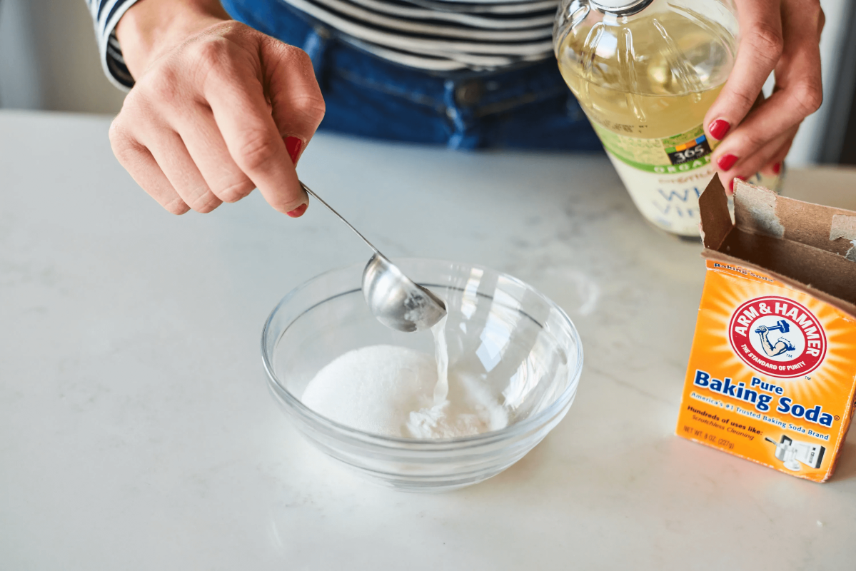 Make a baking soda paste