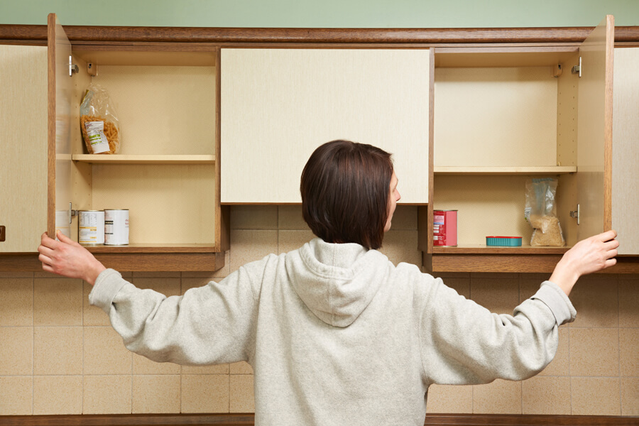 How to Clean Pantry - Empty the pantry first